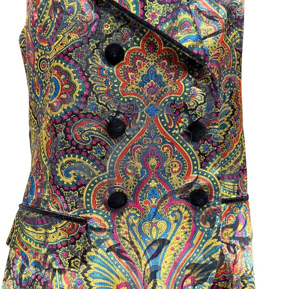 BRAEMAR by Jeremy Scott Multicolor Paisley Vest - Picture 2 of 6